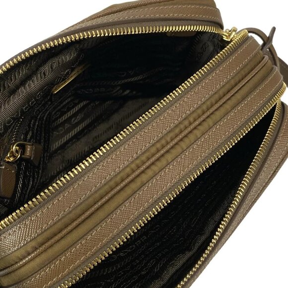 PRADA Re-Edition 1978 1BH218 Brown Nylon Saffiano Leather - Shoulder Bag - Picture 8 of 16